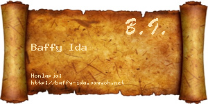 Baffy Ida névjegykártya