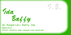 ida baffy business card